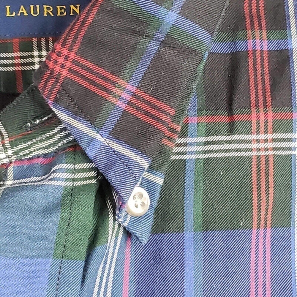 Polo Ralph Lauren Oxford Men's XL Multicolor Plaid LS Button Down Shirt - Picture 6 of 10